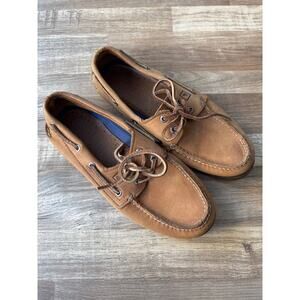 Sperry's Authentic Camel Leather Boat Shoe size 9